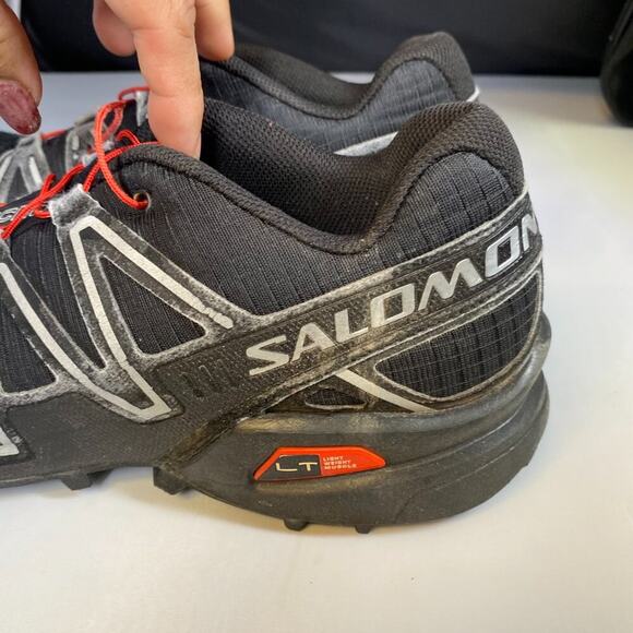 Salomon Speedcross 3 Trail Running Shoes Men's 9 Black Ortholite - Picture 3 of 5